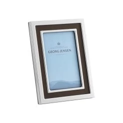Georg Jensen Manhattan Bilderrahmen, Klein, Edelstahl - Leder