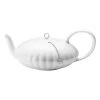 Georg Jensen Bernadotte Teekanne, 1,2 l, Porzellan - Edelstahl -Dekohaus Verkauf 10019637 BERNADOTTE TEAPOT PORCELAIN AND SS MIRROR 01