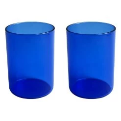 Design Letters Favourite Glas, 2 Stück, The Mute Collection, Blau