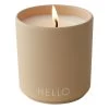 Design Letters Duftkerze, Groß, Beige -Dekohaus Verkauf 10107001BEIGEHELLO