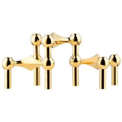 Kerzenständer STOFF Nagel, 3er-Set, Messing