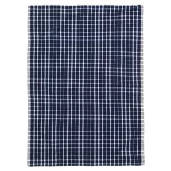 Ferm LIVING Geschirrtuch Hale, Dunkelblau - Cremeweiß