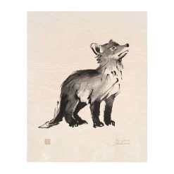 Fox Cub Sperrholzposter