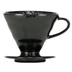 Hario V60 Kaffeefilterschale, Größe 02, Mattschwarzes Porzellan