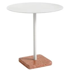 Hay Tisch Terrazzo, 70 Cm, Hellgrau – Rot