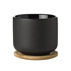 Stelton Theo Teetasse Mit Untersetzer, Schwarz