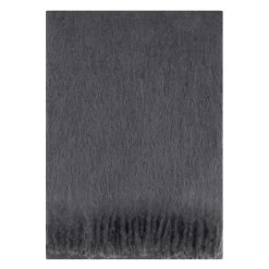 Mohair-Decke Saaga Uni, Rauchgrau