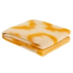 Monster Überwurf, 180 X 130 Cm, Kreise, Ockerbraun - Cremeweiß