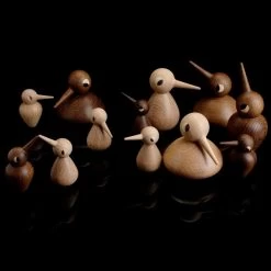 Bird Holzvogel, Rundlich, Geräucherte Eiche -Dekohaus Verkauf 32ArchitectMade iso