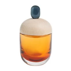 Aufbewahrungsglas Lyyli, Mittelgroß, Orange-grau