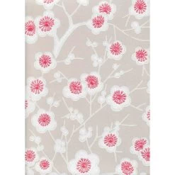 Tapete Kirsikkapuu, Grau – Weiß