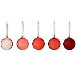 Iittala Glaskugel-Set, 5 Stück, Rot