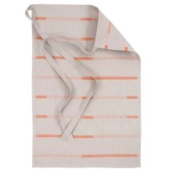 Linnea Taillenschürze, Leinenbeige – Orange