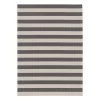 Big Stripe In-Out Teppich, Grau Melange/Sandweiß -Dekohaus Verkauf Big Stripe 15420205 col melange grey light sand ends with fringes in out woodnotes U