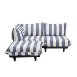 Fatboy Paletti Sofa, 3 Module, Links, Ozeanblau Gestreift