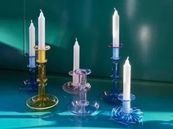 Hay Flare Stripe Kerzenhalter, Rosa – Weiß -Dekohaus Verkauf Flare family 05