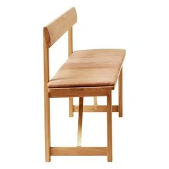 Position Kissen 155, Leder Naturfarben -Dekohaus Verkauf Form and Refine Position bench oak leather 03
