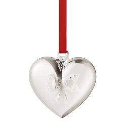 Georg Jensen Ornament 2022, Sammlerstück, Herz, Palladiertes Messing