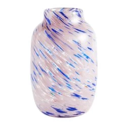 Hay Splash Vase, 30 cm, Hellrosa – Blau