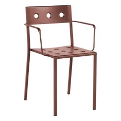 Hay Balcony Dining-Stuhl Mit Armlehne, Eisenrot
