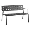 Hay Balcony Loungebank Mit Armlehne, 121,5 x 69 cm, Anthrazit -Dekohaus Verkauf HAY Balcony Lounge Bench w arm anthracite powder coated steel