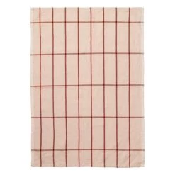 Ferm LIVING Geschirrtuch Hale, Rosa - Rostrot