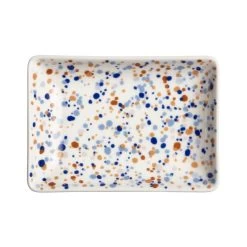 Iittala OTC Helle A6 Teller, 10 x 15 cm, Blau - Braun