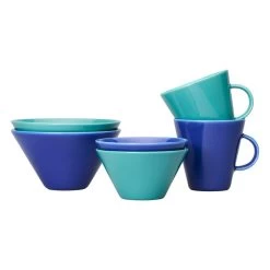 Arabia KoKo Becher, 0,35 L, Iris 9 Arabia KoKo Becher, 0,35 L, Iris -Dekohaus Verkauf KoKo Iris Lagoon group mugs and bowls