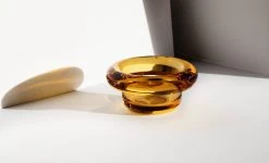 Sirkel Teelichthalter, Bernsteingelb -Dekohaus Verkauf OOqt BVA