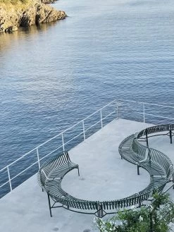 Hay Palissade Park Sitzbank-Erweiterung, Außen, Himmelgrau -Dekohaus Verkauf Palissade Park Dining Bench In Out olive 01