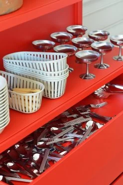 Hay Panier Korb, Länglich, Sandbeige -Dekohaus Verkauf Panier Oblong sand Sunday Cutlery Italian Ice Cup