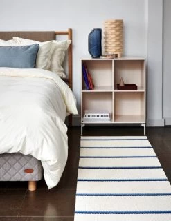 Olle Teppich, 70 X 180 Cm, Blau - Vanille -Dekohaus Verkauf Pappelina olle blue