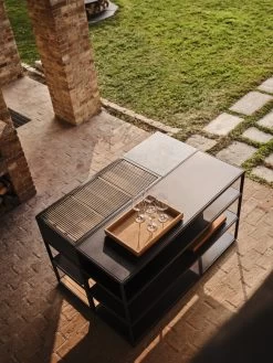 Module Holzkohlegrill X, 100 cm, Anthrazit -Dekohaus Verkauf Roshults Italien DSCF6043 HighRes