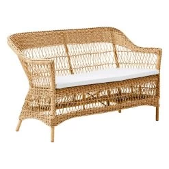 Charlot 2-Sitzer-Sofa, Natur – Weiß