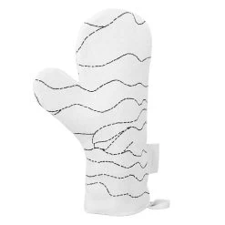 Rakkauden Meri Ofenhandschuh, Weiß - Schwarz