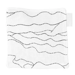 Rakkauden Meri Topflappen, Weiß - Schwarz