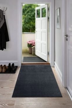 Einfarbiger Uni Teppich, 90 x 130 Cm, Grau -Dekohaus Verkauf TICA Floormat unicolor grey 00693 90x130 5710555006932 e