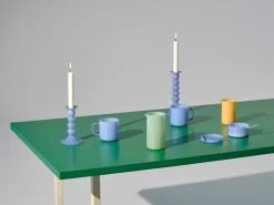 Hay Gläserne Küchenschale, Jade-Hellblau -Dekohaus Verkauf Wavy Candleholder Medium Tall jade light blue Borosilicate Jug M family Borosilicate Mug Set of 2 jade light blue 1