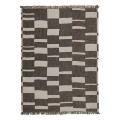 Oras Decke, 140 x 190 Cm, Schwarz – Natur -Dekohaus Verkauf anno 03 oras linen throw 140x190 black natural ee