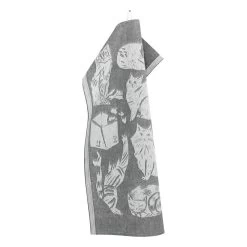 Kissanpäivät Händehandtuch, Weiß - Dunkelgrau