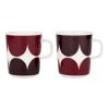 Marimekko Oiva - Härkä Tasse, 250 ml, 2 Stück, Weiß - Burgunderrot - Dunke -Dekohaus Verkauf marimekko MA072022 133 muki MM 224 harka mug 25dl 2pcs 072022 133 kb