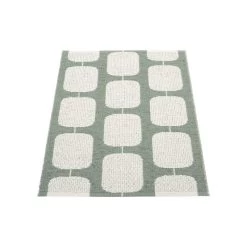 Sten Teppich, 70 x 100 cm, Armeegrün – Hellgrau