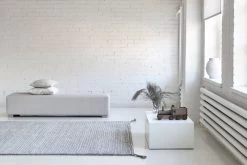 Grid Teppich, Weiß - Hellgrau -Dekohaus Verkauf wn grid 4413