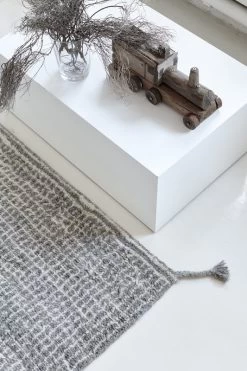 Grid Teppich, Weiß - Hellgrau -Dekohaus Verkauf wn grid 4427